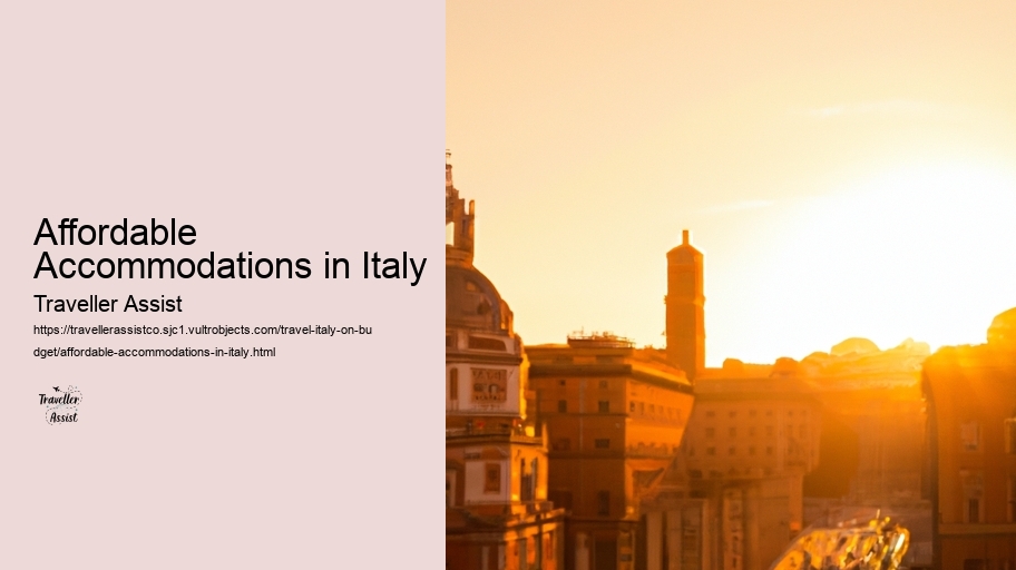 Affordable Accommodations in Italy